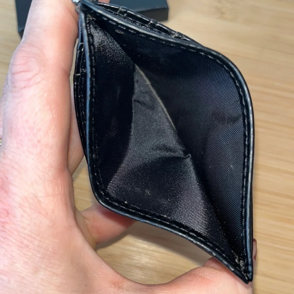 Brand New Montableu Handcrafted Card Holder Slim Front Pocket Wallet Black